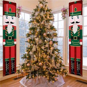 Nutcracker Christmas Decorations, Nutcracker Porch Signs 11.8 x 70.8 in